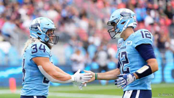 Toronto fields a revamped lineup for its matchup against the Alouettes