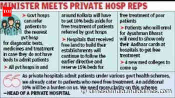 Private hospitals must reserve 10% beds for free care of referral patients