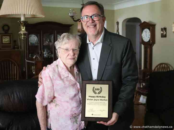 Chatham’s Vivian Morton reaches 100 years old by taking life in stride