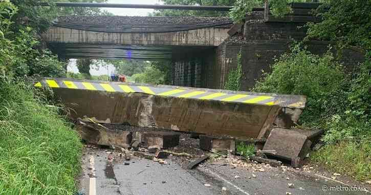 Train bridge collapses after lorry crash causing Euston havoc