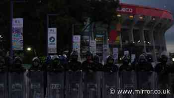 World Cup chaos as riot police clash with protesters outside Mexico City stadium