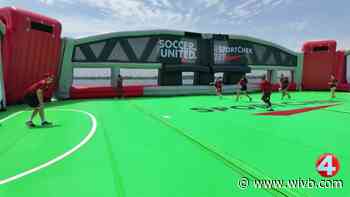 Floating pitch celebrates World Cup in Toronto