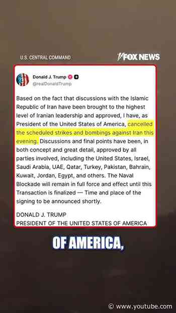 BREAKING: Trump cancels strikes on Iran, says deal signing will be announced