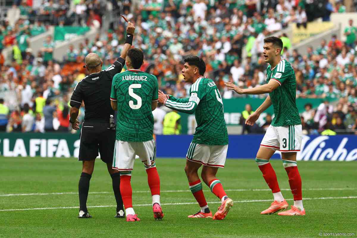 Three red cards in the World Cup’s opening game – why were the players sent off?