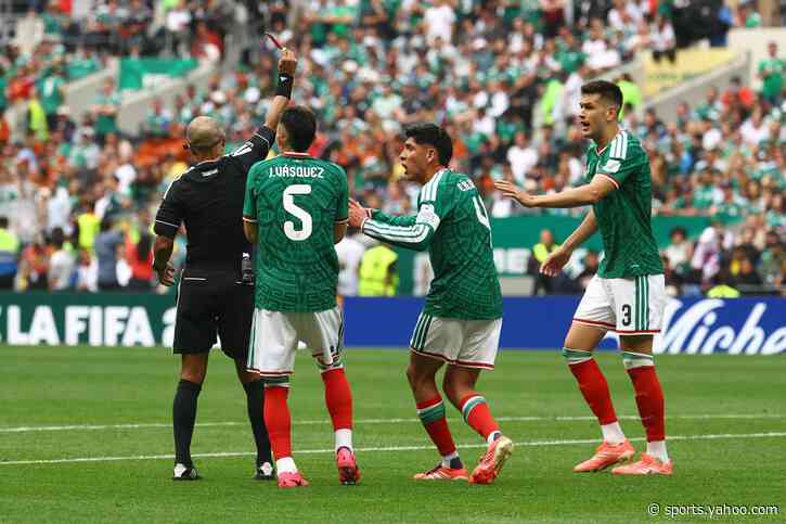Three red cards in the World Cup’s opening game – why were the players sent off?