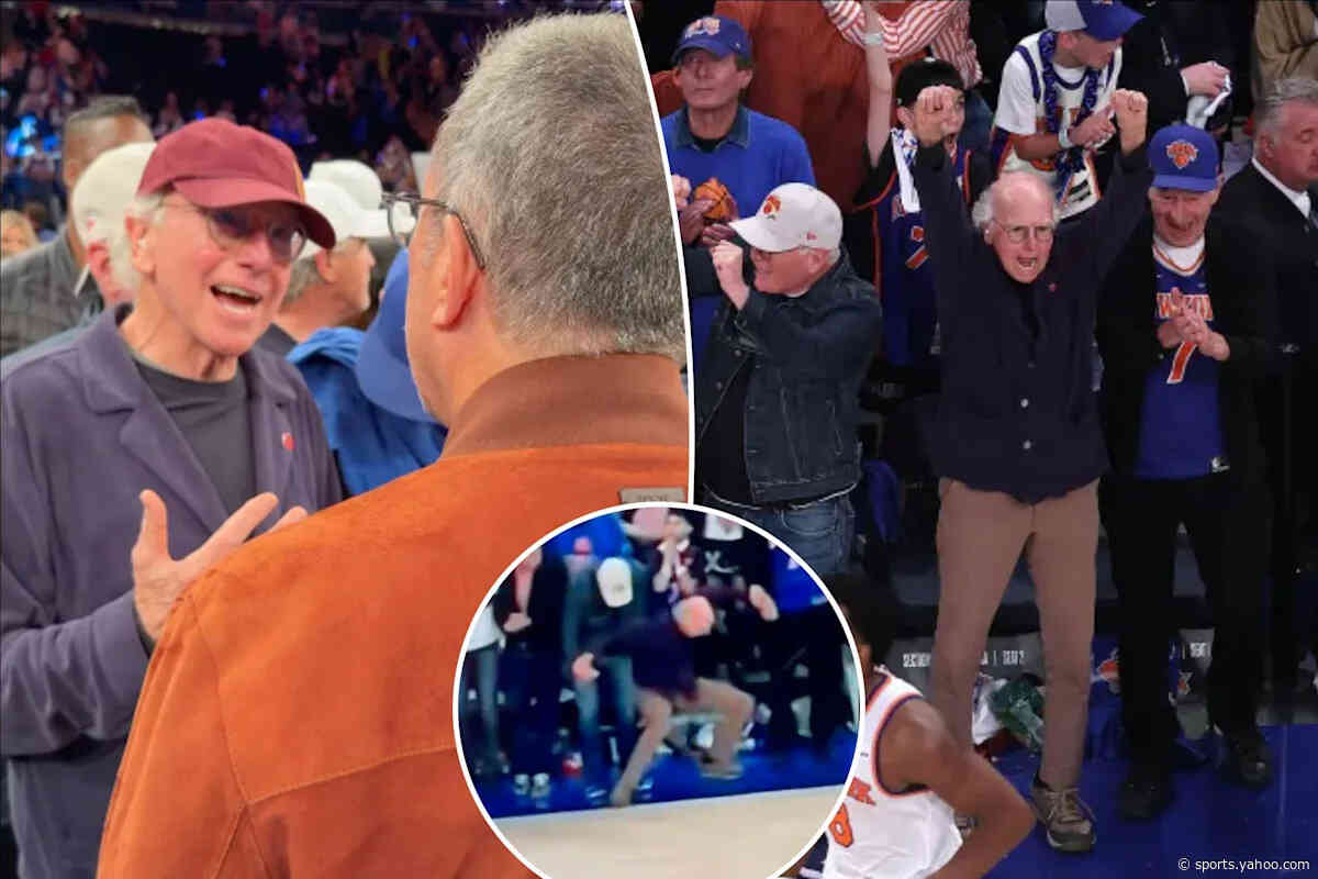 Larry David nearly collapsed after Josh Hart’s shocking Game 4 miss