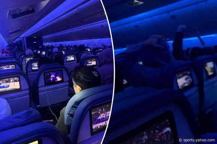 Knicks fans turn plane ride into wild mile-high watch party — apart from one oblivious passenger