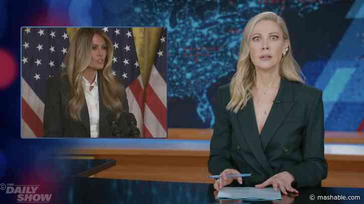 Daily Shows Desi Lydic roasts Melania Trumps latest speech about AI