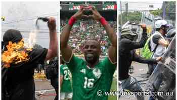 Protesters clash with riot police in scary scenes during wild Mexico opener — World Cup LIVE
