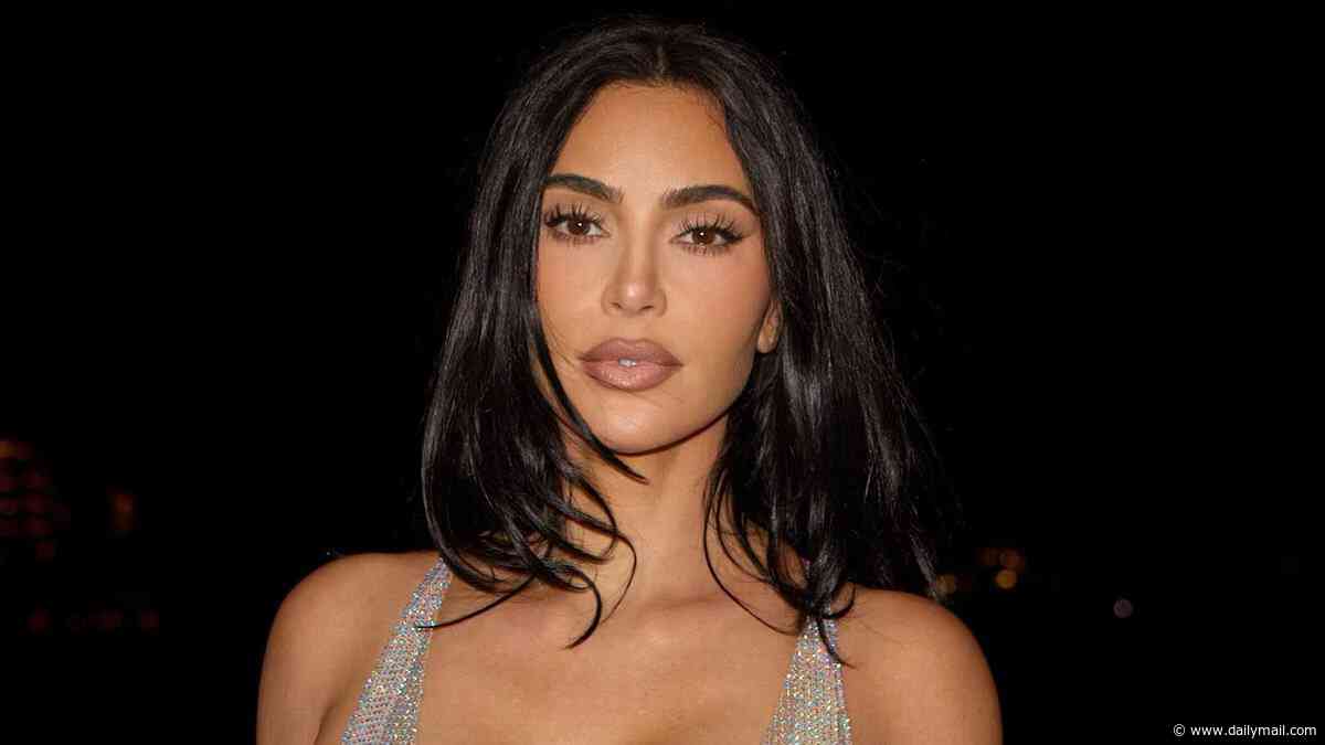 Kim Kardashian puts on sexy show for boyfriend Lewis Hamilton in busty crystal gown as she gushes over 'sister trip' to Monaco with Khloe Kardashian