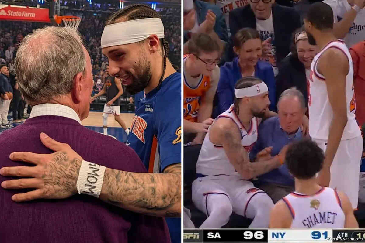 Ex-NYC Mayor Bloomberg congratulates ‘new friend’ Knicks guard Jose Alvarado after viral collision in Game 3