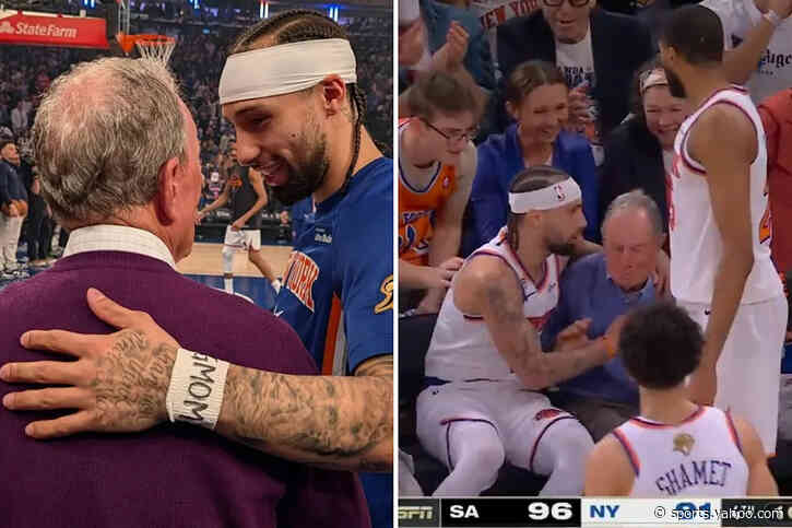Ex-NYC Mayor Bloomberg congratulates ‘new friend’ Knicks guard Jose Alvarado after viral collision in Game 3