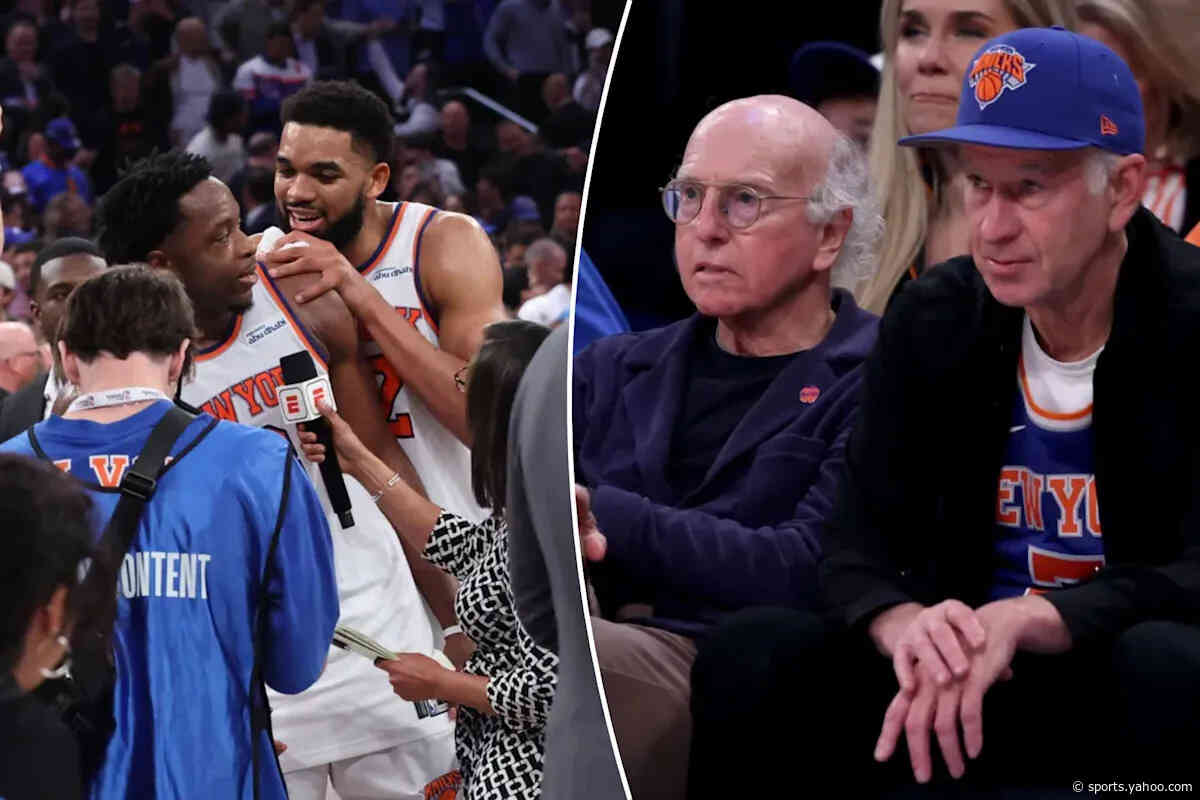 Larry David told John McEnroe ‘let’s get outta here’ as Knicks trailed by 29 in NBA Finals Game 4