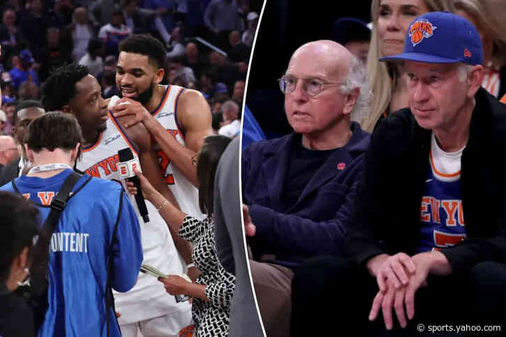 Larry David told John McEnroe ‘let’s get outta here’ as Knicks trailed by 29 in NBA Finals Game 4