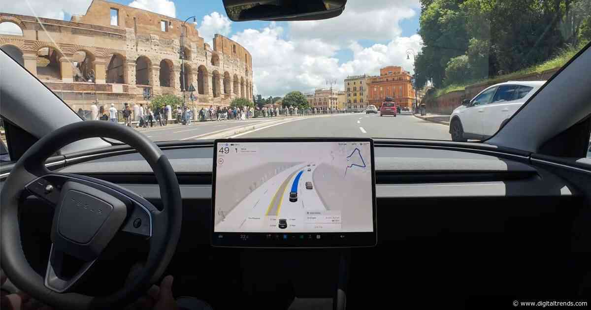 Tesla FSD update adds a new dialog that previews your car’s parking plan