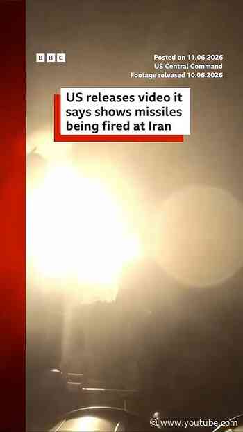 US releases video it says shows missiles being fired at Iran. #BBCNews