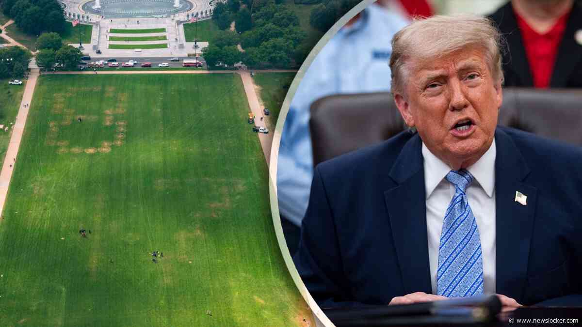 Witte Huis boos nadat omstreden cijfercombinatie opduikt in grasveld in Washington D.C.: ’Dreigement tegen president Trump’
