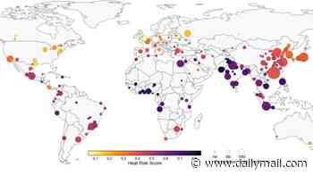Revealed: The cities where people are most at risk from extreme heat as El Nino arrives - including several major tourist destinations