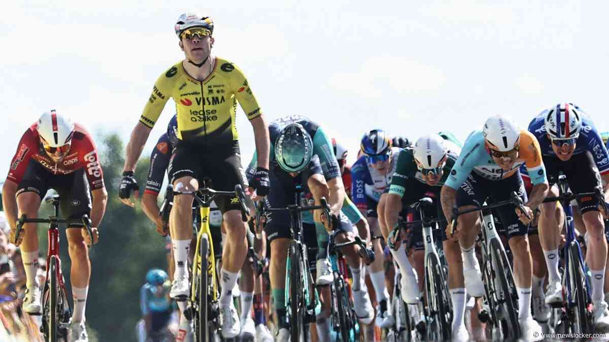 Elleboog speelt Wout van Aert parten en gaat niet meer van start in Tour Auvergne-Rhône-Alpes