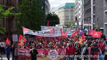 Protest in Berlin: IG Metall bangt um Zehntausende Stahljobs