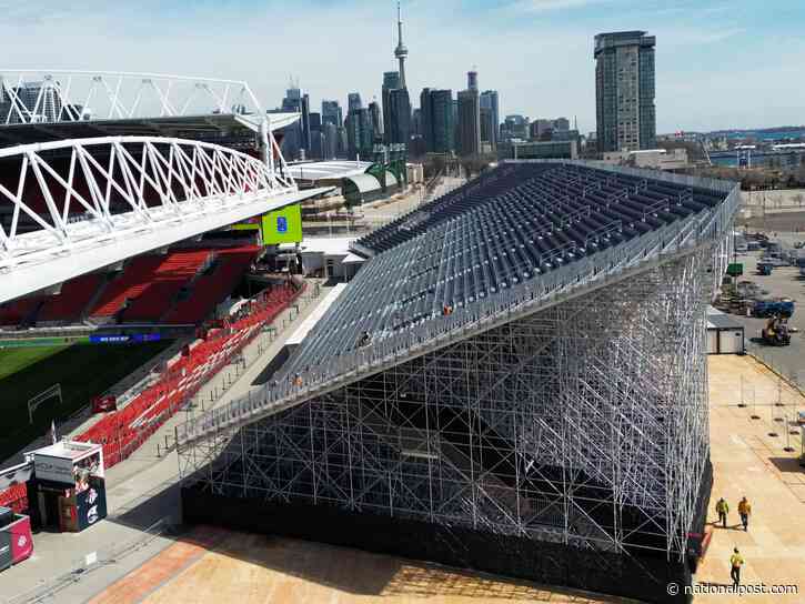 Toronto's towering temporary FIFA bleachers perfectly safe, builder says, especially on game day