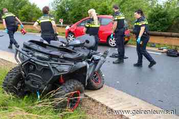 Quadrijder ernstig gewond bij botsing met auto
