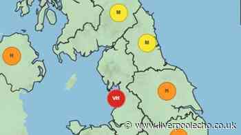 Met Office issues 'very high' warning for Merseyside