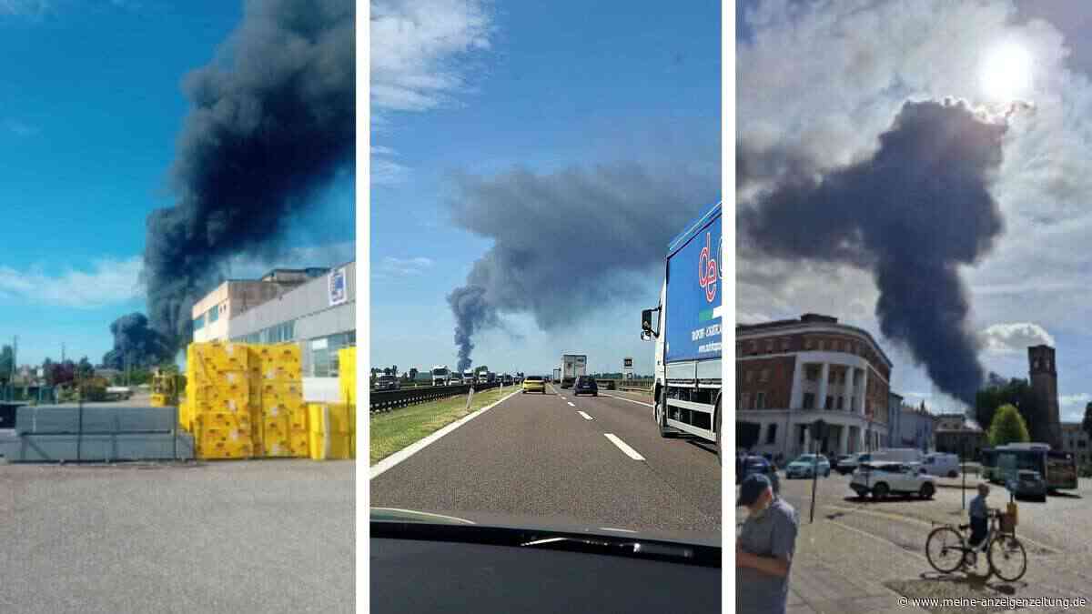 Schwarze Rauchsäule kilometerweit sichtbar – Großbrand nahe Gardasee erschreckt Italien-Urlauber