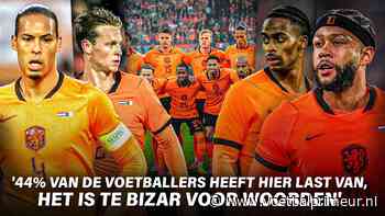 '44 procent van de voetballers heeft hier last van, het is te bizar voor woorden'