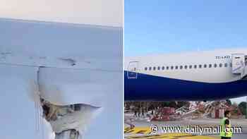 Passenger jet smashes into radar antenna while it taxied at Turkish airport