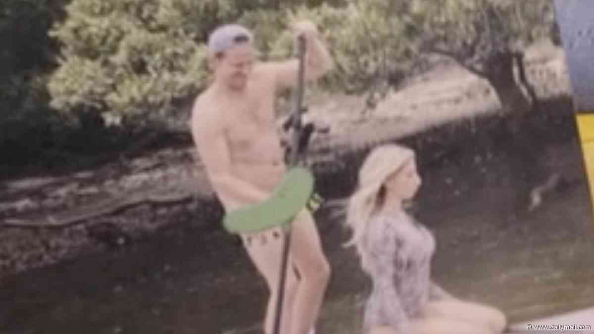 Stacey Solomon reveals hilarious snap of her naked husband Joe Swash re-enacting Orlando Bloom's iconic nude pose as she confesses she can't face throwing it away