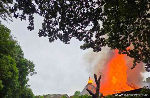 FW-ROW: Gebäudebrand in Söhlingen fordert zahlreiche Einsatzkräfte - Wohnhaus vollständig zerstört