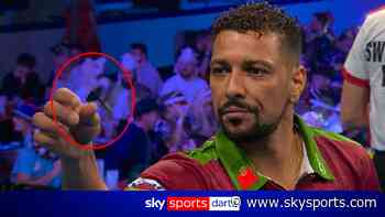 'Did you see that!?' | Camacho catches dart mid air and throws it!