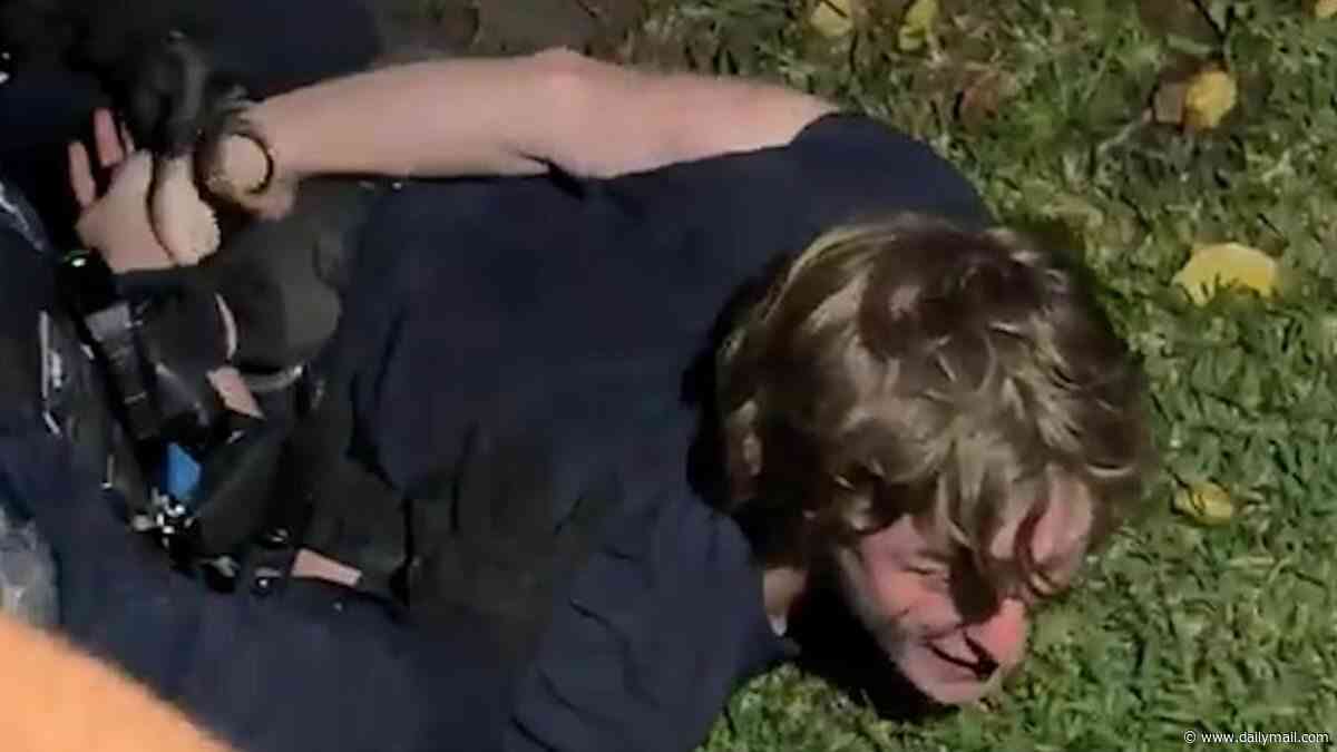 Neo-Nazi is taken down by cops at One Nation fundraiser as Pauline Hanson is rushed out the back door to avoid wild protest