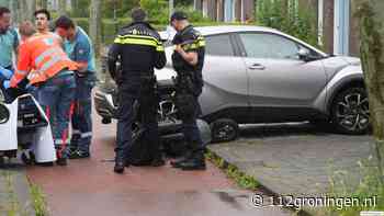 Ongeval tussen auto en scooter in stad