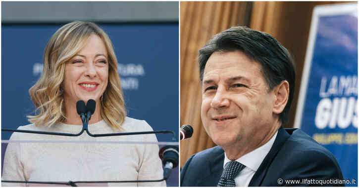 Scontro social Meloni-Conte. “Video dell’Aula con il mio volto è una fake news, ero al Quirinale”. “Era per contestualizzare, la butta in caciara”