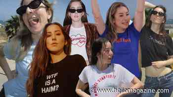 Nobody loves a slogan top more than Haim - and now they're designing their own