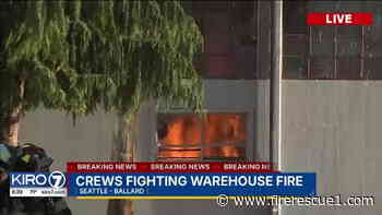 100+ firefighters respond to Seattle warehouse fire; 1 injured