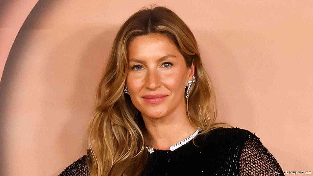 Gisele Bündchen shows off 44-inch legs in daring thigh-high slit dress