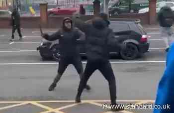 Group of men armed with bats 'fight over Pokemon cards' outside London Smyths toy store