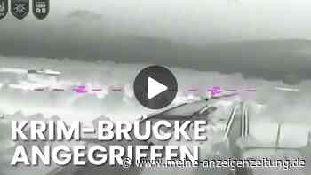 Video zeigt ukrainischen Drohneneinschlag bei Armjansk-Brücke