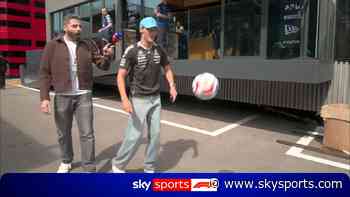 F1 drivers take on keepy uppies challenge ahead of World Cup!