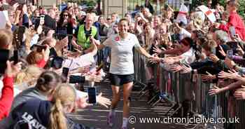 Jill Scott receives hero's welcome in Sunderland after finishing mammoth 388-mile Sport Relief challenge