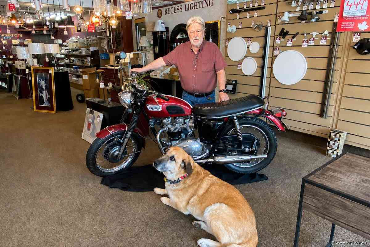 A 1969 Triumph Bonneville and how it became a lighting store fixture