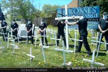 White nationalist group places ‘Silent Slaughter’ cross at Sudbury’s opioid memorial