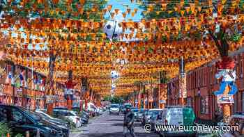 Netherlands: Marktweg in The Hague becomes iconic orange street for World Cup fever