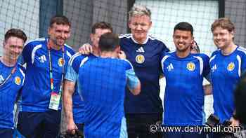 Give them Hell! TV chef Gordon Ramsay visits Scotland squad on eve of World Cup opener against Haiti