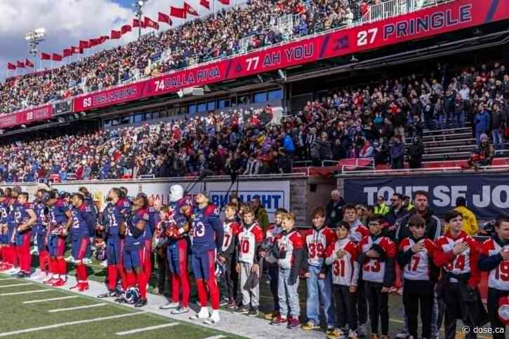 The singer performing the national anthem tonight at the Alouettes game is going to surprise you