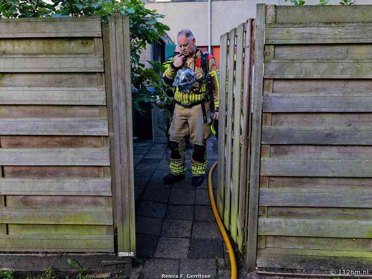 Brand in schuur nabij woning aan de Noordhoef in Gouda