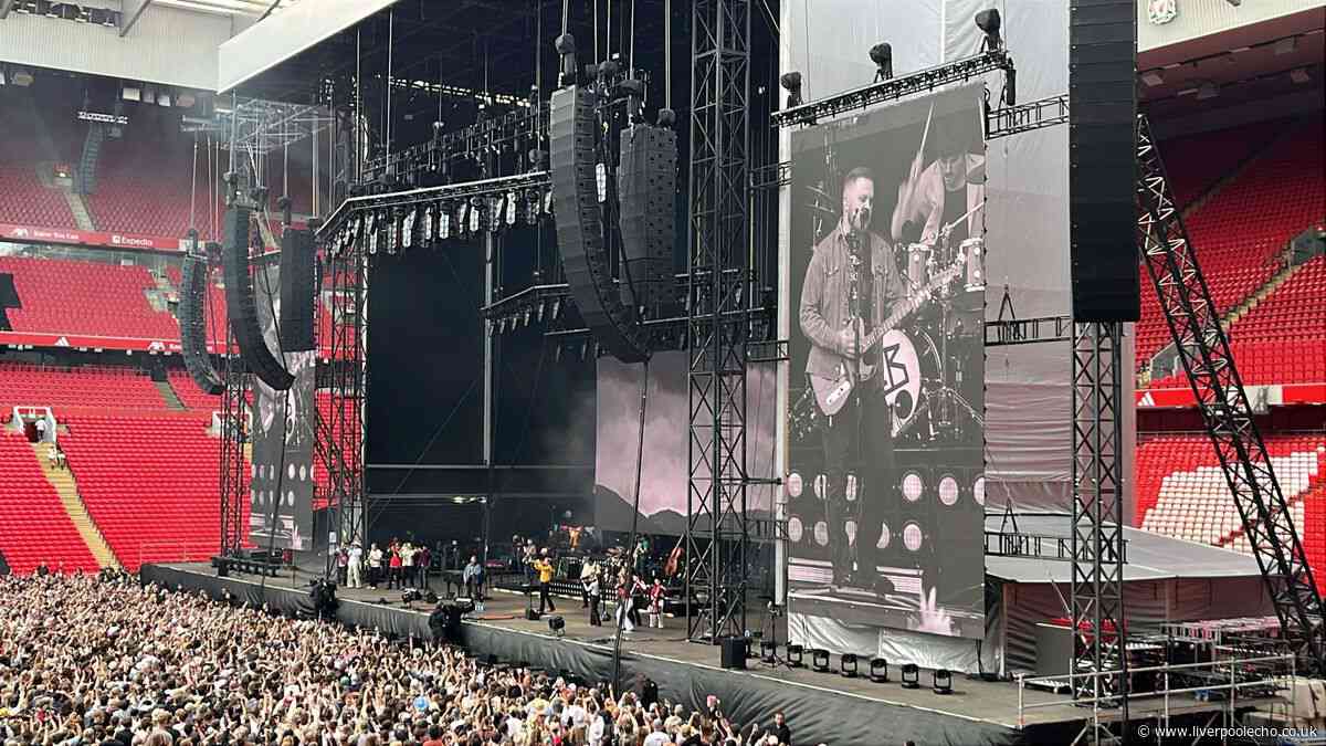 Zach Bryan live at Liverpool Anfield as country music star takes to stage